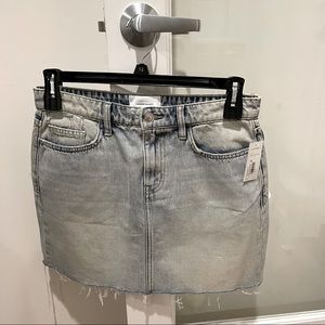 Current Elliott Washed Denim Mini Skirt